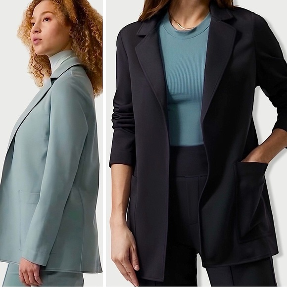 Athleta Jackets & Blazers - NWT Athleta Eastbound Travel Blazer | Minimalistic Grey | Size 0